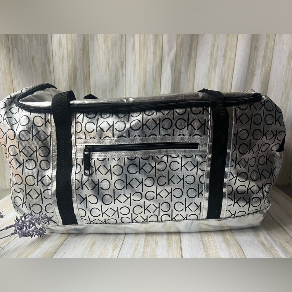 Calvin Klein Black and Metallic Women's Duffel Bag NEW